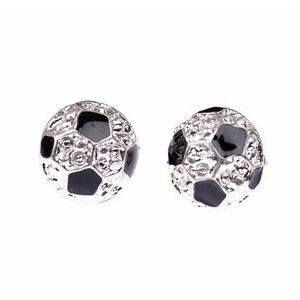 New Soccer mom soccer fan rhinestone earring studs